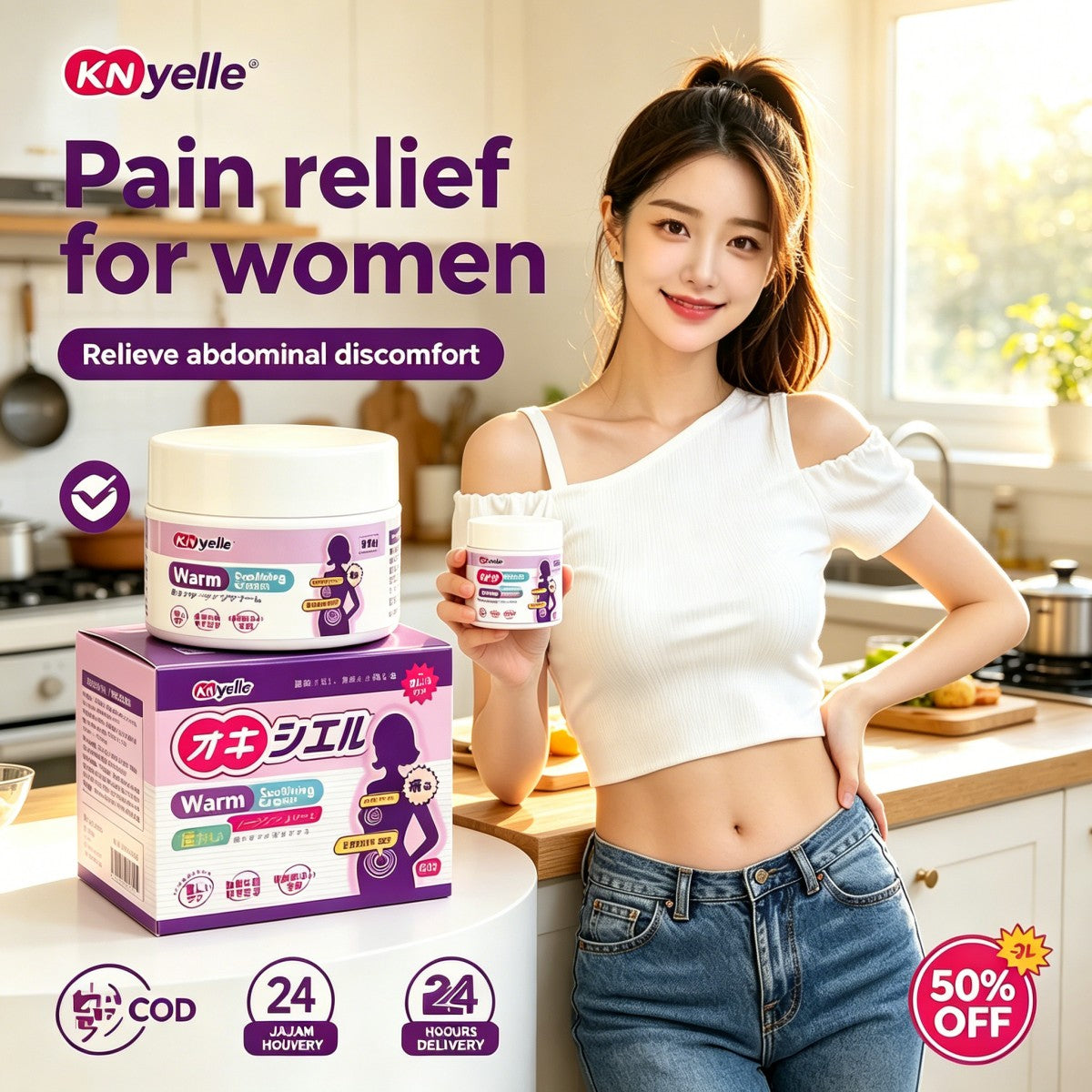 Menstrual Cramp Relief Warm Massage Gel – Fast Relief for Period Pain & Abdominal Comfort